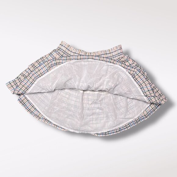 Aerie Tiered Plaid Mini Skirt Cotton Modal Blend Size Small - Picture 6 of 8